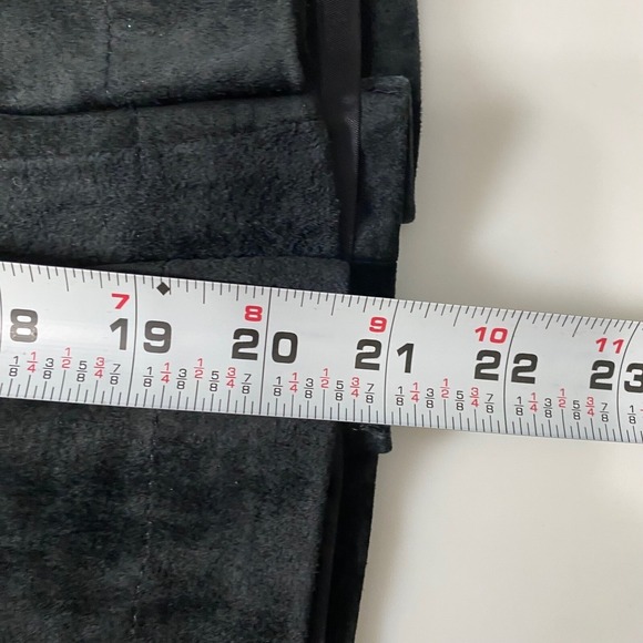 Vintage Lilly Pulitzer Womens Dana Washable Pig Suede Skirt 12 Black Knee Length - Picture 10 of 12